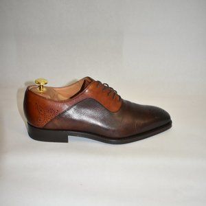 MAGNANNI Spectator Leather Oxfords Brown Cognac Size 8